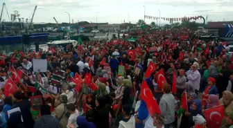 Akçakoca Limanı'nda Gazze İçin Destek Gösterisi