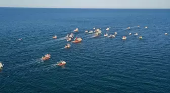 Ordu, Giresun ve Rize'de denizciler Filistin ve Küresel Sumud Filosu'na destek için Karadeniz'e açıldı