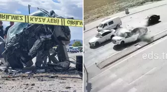 Otomobil, kırmızı ışıkta bekleyen araca çarptı: 1 ölü, 1 yaralı