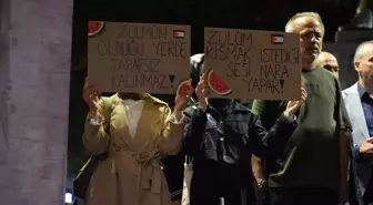 Trabzon'da İsrail'in Küresel Sumud Filosu'na saldırısı protesto edildi