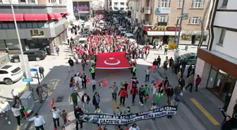 Çubuk'ta Gazze'ye Destek İçin Yürüyüş Düzenlendi