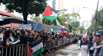 Bangkok'ta Filistin İçin Büyük Protesto