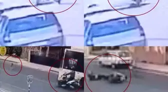 Mersin'de İki Motosiklet Kazası, Güvenlik Kamerasında Anbean Görüntülenmiş