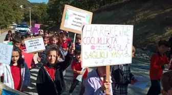 Havza'da Öğrenciler Dünya Yürüyüş Günü İçin Yürüdü