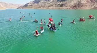 Siirt'te Filistin'e Destek İçin Botan Çayı'nda Kano Turu