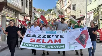 Sinop'un Gerze İlçesinde Filistin'e Destek Yürüyüşü Düzenlendi