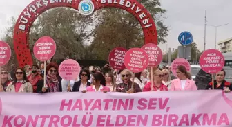Tekirdağ'da Meme Kanseri Farkındalık Yürüyüşü Düzenlendi