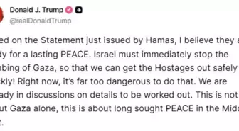 Trump'tan Hamas Açıklaması: Kalıcı Barışa Hazır Olabilirler