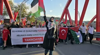 Zonguldak'ta Gazze İçin Destek Yürüyüşü Düzenlendi