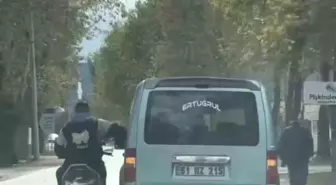 Bursa'da Motosiklet Sürücüsünden Tehlikeli Sohbet