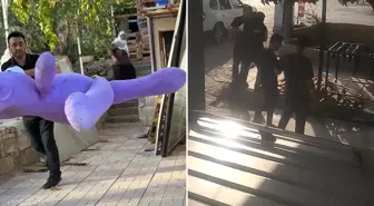 Oto yıkamacıda kira krizi! Eline geçeni sokağa fırlattı
