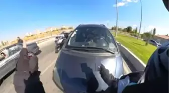 Kayseri'de Yol Verme Kavgası: Motosiklet Sürücüsüne Saldırı