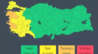 Ege Bölgesi İçin Turuncu Kodlu Sağanak Uyarısı
