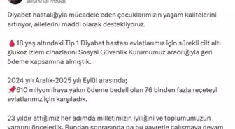 SGK, 18 Yaş Altı Tip 1 Diyabet Hastalarına 610 Milyon Lira Ödeme Yapacak