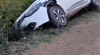 Sakarya'da Kontrolden Çıkan Araç Uçurumun Kenarında Durdu