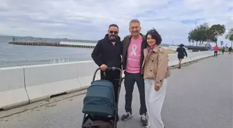 Meme kanserini yendi, anne oldu, bebeğiyle 'Pembe farkındalık yürüyüşüne' katıldı