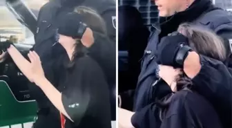 Avrupa'da özgürlük bu kadar! Küçücük çocuk gözleri kapatılarak gözaltına alındı