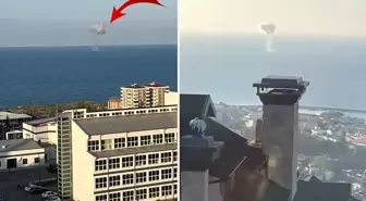 Denizdeki patlama Trabzonluların yüreğini ağzına getirdi