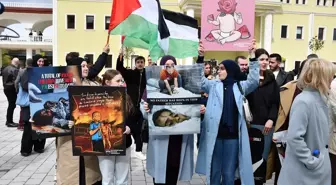 Üsküp'te IBU Öğrencilerinden Filistin İçin Destek Gösterisi