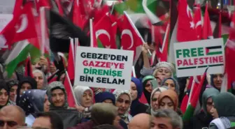 İsrail'in Gazze'deki saldırıları Gebze'de protesto edildi