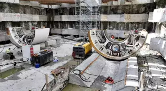 Körfezray Metro Projesi'nde Tünel Açma Makinelerinin Montajı Başladı