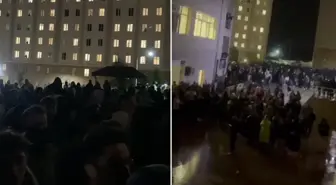 KYK yurdunda su krizi! Onlarca öğrenci protesto gösterisi düzenledi