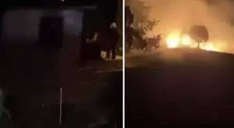 Polisi karşısında gören uyuşturucu şüphelisi evini ateşe verdi