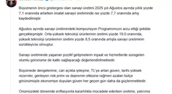 Sanayi Üretimi Ağustos'ta Yüzde 7,1 Arttı