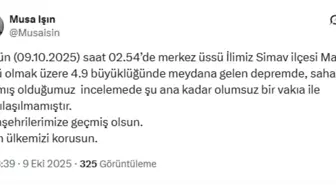 Kütahya'da 4.9 Büyüklüğünde Deprem: Vali Işın Olumsuz Bir Durum Yok Dedi