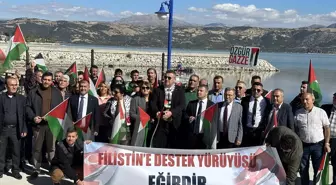 Eğirdir'de 'Filistin'e Destek Yürüyüşü' düzenlendi