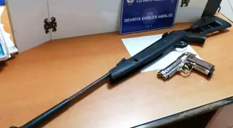 Edirne'de Havalı Tüfek ve Kurusıkı Tabanca Ele Geçirildi