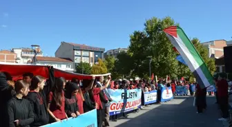 Samsun'da 'Nehirden denize özgür Filistin' yürüyüşü yapıldı