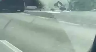 Kocaeli TEM Otoyolu'nda Tehlikeli Sürüş Kazası