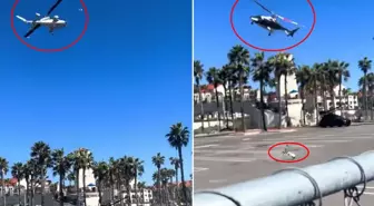 ABD'de dehşet anları! Helikopter bir anda insanların üzerine düştü
