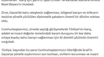 Cumhurbaşkanı Erdoğan, Gazze'deki Ateşkes Mutabakatına İmza Attı