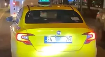 Sancaktepe'de Taksinin Arka Plakasını Kapatması Dikkat Çekti