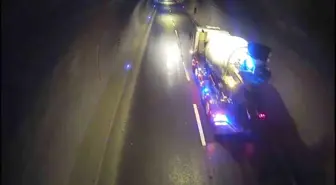 Cumhurbaşkanı Erdoğan'ın Rize'de konvoyunun geçeceği tünelde trafik polisleri olası kazayı önledi