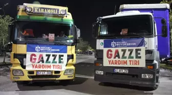 Kocaeli Büyükşehir Belediyesi'nden Gazze'ye İnsani Yardım Tırları Gönderildi