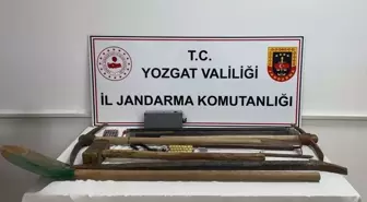 Yozgat'ta İzinsiz Kazı Yapan 5 Zanlı Gözaltına Alındı