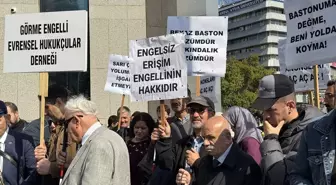 Ankara'da Görme Engellilerden Farkındalık Yürüyüşü