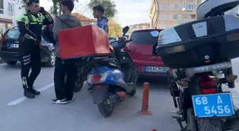 Aksaray'da Plakasız ve Ehliyetsiz Motosiklet Sürücüsüne 35 Bin Lira Ceza