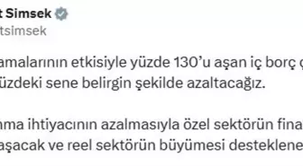 Bakan Şimşek'ten Borç Çevirme Oranında Azalma Müjdesi