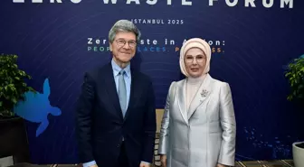 Emine Erdoğan, BM Sürdürülebilir Kalkınma Çözümleri Ağı Başkanı Sachs ile görüştü