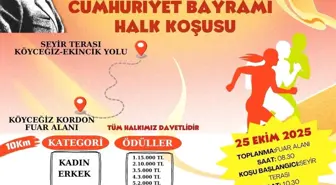 Köyceğiz'de 29 Ekim Cumhuriyet Bayramı Halk Koşusu Düzenlenecek