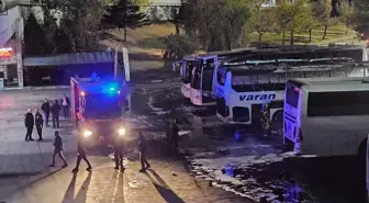 Ankara AŞTİ'de Park Halindeki Otobüste Yangın Çıktı