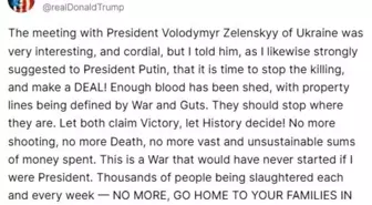 Trump ve Zelenskiy’den Savaşta Barış Çağrısı