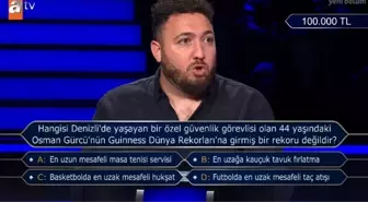 Hangisi Denizli'de yaşayan bir özel güvenlik görevlisi olan 44 yaşındaki Osman Gürcü'nün Guinness Dünya Rekorları'na girmiş bir rekoru değildir?