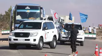 Suriye'nin Süveyda Kentine İnsani Yardım ve Ticari Konvoy Ulaştı