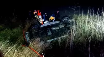Uzunköprü'de Devrilen Otomobilin Sürücüsü Yaralandı