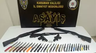 Karaman'da Denetimlerde 12 Kişi Tutuklandı, Çok Sayıda Suç Malzemesi Ele Geçirildi